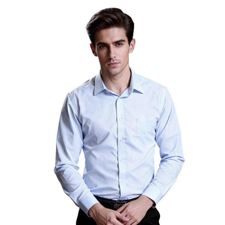 无口袋男女长短衬衫V领方领-JPWY117