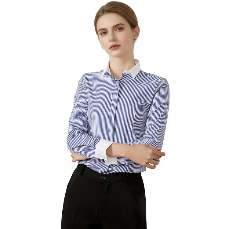 微弹力小方领衬衫JPWY601
