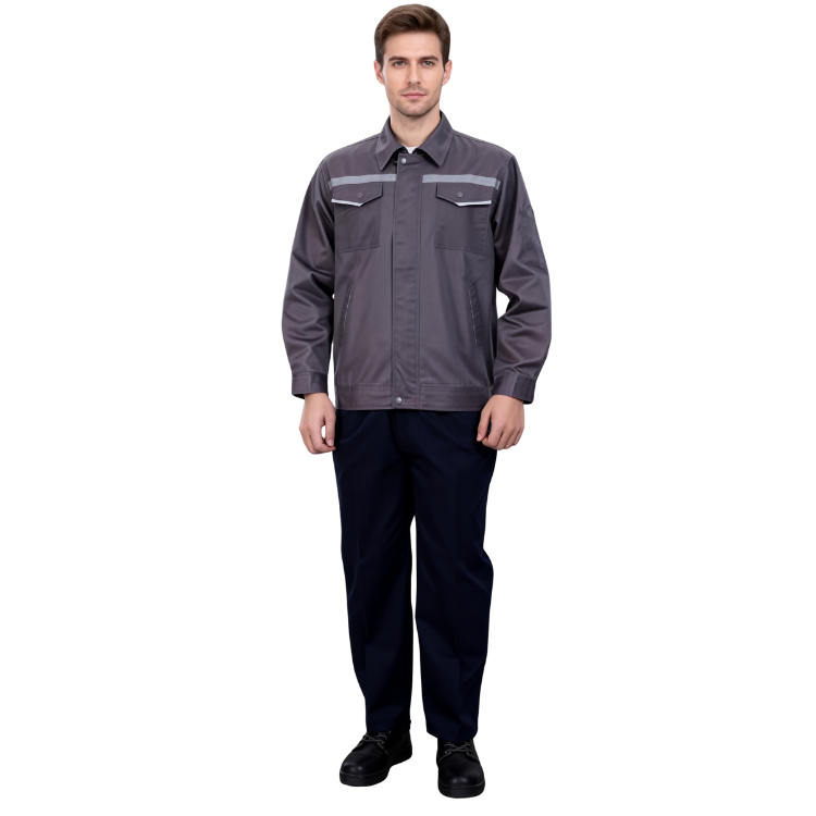 翻领长袖工作服